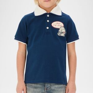 AMIRI Blue and White Kids Polo Shirt
